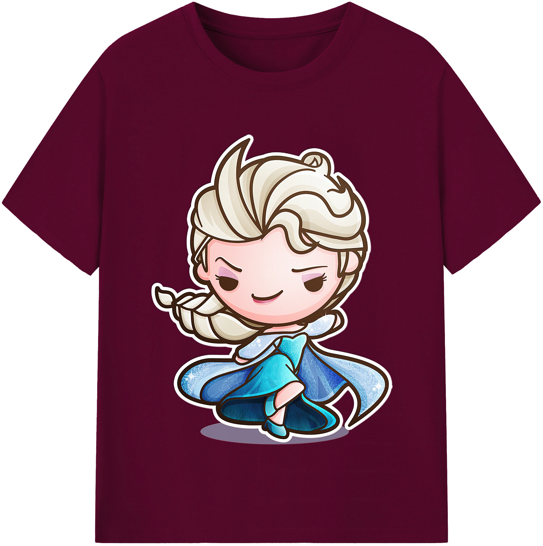 （画像用） アナと雪の女王 アンナ エルサ Frozen Anna Elsa レディースカジュアルプリントTシャツ（綿100％）